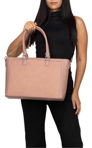 Bolsa Tote Cloe Oreli Grande Color Nude