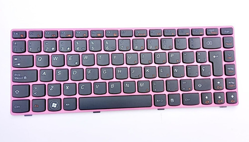 Teclado Lenovo Notebook G480 Rosa Nuevo En Español.