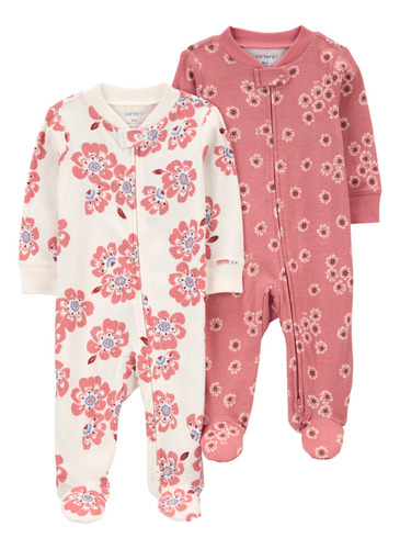 Paquete De 2 Mamelucos Florales De Bebé 1r067410 Carters®