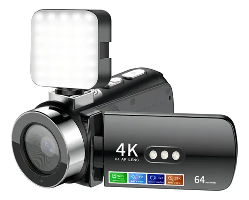 Câmera Filmadora Digital Full Hd Zoom 28x Com Led Cor Preto