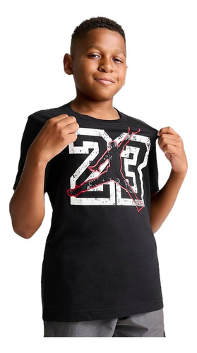 Camiseta Jordan Brand 23 Jumpman Ss Tee Niños-negro