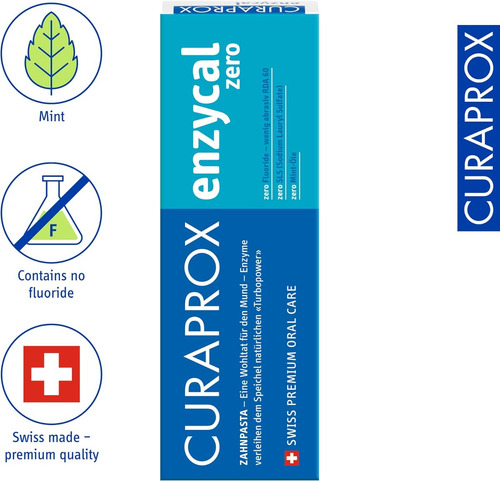 Pasta Dental Curaprox Enzycal Zero Sin De Flour Protege Boca