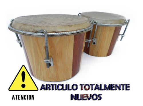 Bongo Profesional De Madera Teca Cedro Y Pino Percusión