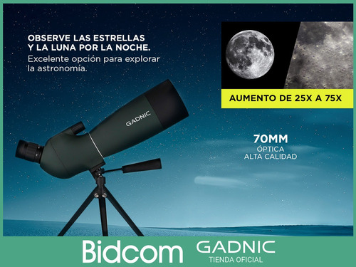 Imagen 5 de 9 de Telescopio Monocular Portátil Gadnic + Tripode