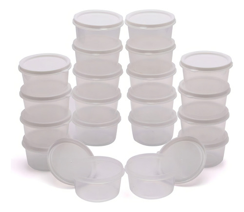 Juego 20 Mini Contenedor Almacenamiento Comida Cocina Bebe Color Transparentes