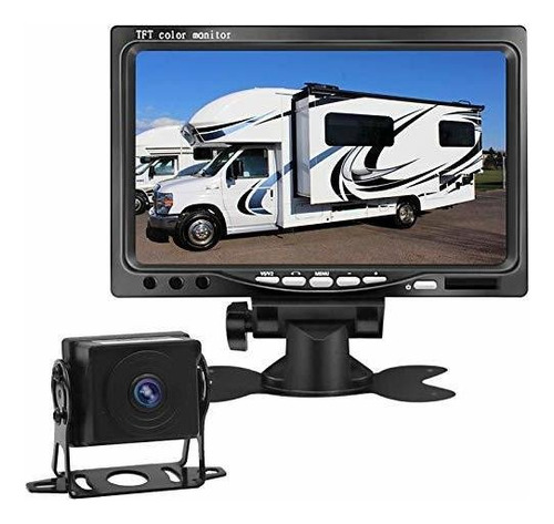 Cámara Trasera - B-qtech 7 Backup Camera Kit, Lcd Rear 