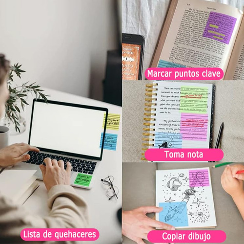 600 Hojas De Notas Adhesivas Transparentes,