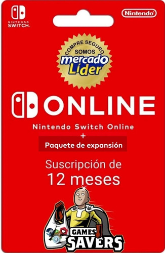 Imagen 1 de 3 de Nintendo Switch Online + Expansion 1 Año