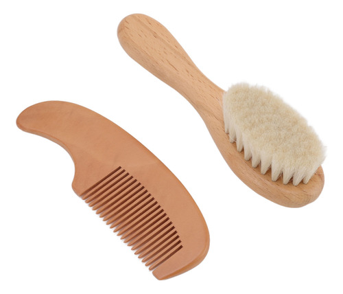 Conjunto De Escovas E Pentes De Cabelo Para Bebês Em Madeira