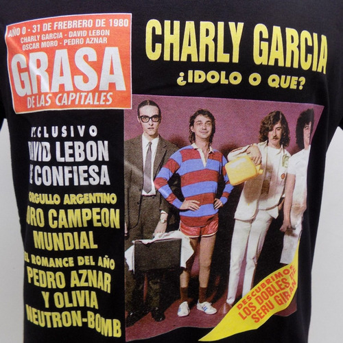 Remera De Serú Giran Las Grasa De Las Capitales Charly Rock