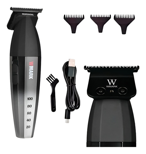 Wmark Trimmer Patillera Inalambrica Pelo Silver Ng-325 3c