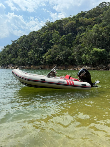 Bote Inflável 4,5m Com Motor De Popa Mercury 60hp Zero