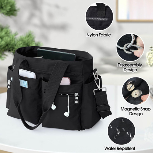 Bolsa De Lona Con MĂșltiples Bolsillos Con Cremallera Para Mu