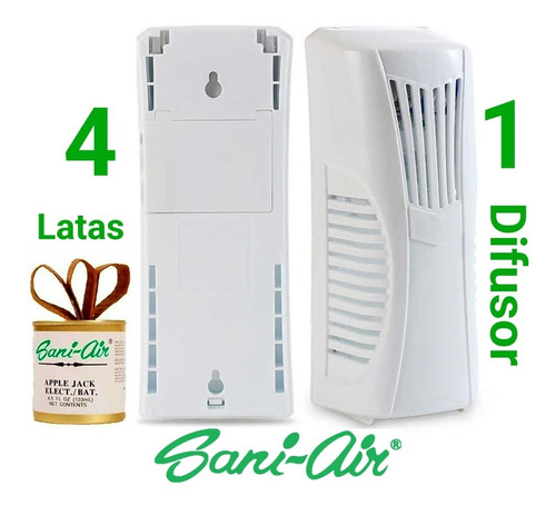 Pack 4 Sani Air Latas+difusor Pila Envio Gratis