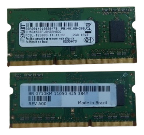 Memória Notebook Ddr 2gb Pc12800s Smart