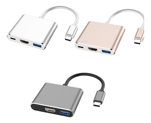 Adaptador 3 En 1 Usbc 3.1 A Usb3.0/c/hdmi/ 4k Mac Switch Pc
