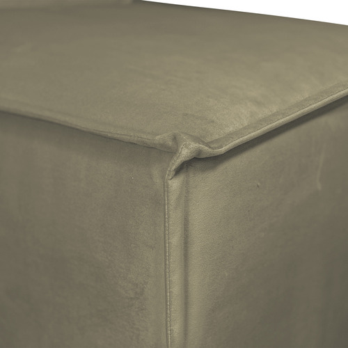 Sala Esquinera Moderna Latt Sillón Modular Terciopel Minimal Color Beige Diseño De La Tela Terciopelo