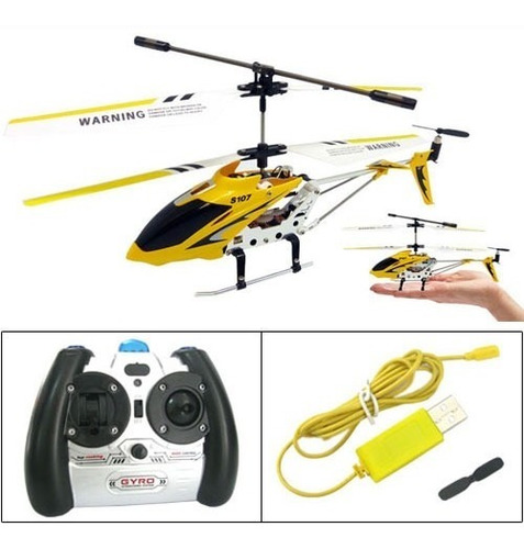Imagen 6 de 10 de Helicóptero Rc 3 Canales Metalico Niños Syma S107g 1ra Marca