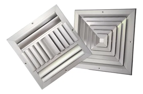 comprar Difusor Techo Aletas Rectas Aire 4 Vías 8x8 PuLG Con Control