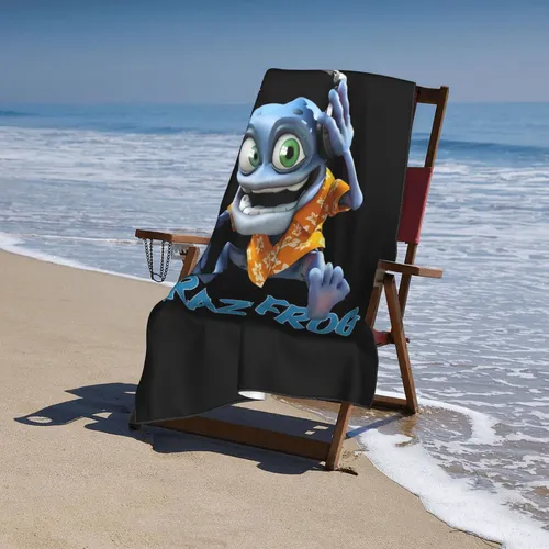Crazy Frog, Sapo De Desenho Animado, Fundo Preto, Toalha 30*60
