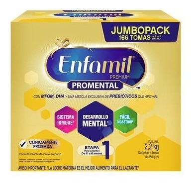 Enfamil 1 Fórmula Infantil 2.2kg Mega Pack