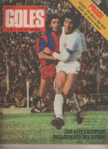 Revista * Goles * N° 1218 Año 1972 Huracan Vs San Lorenzo