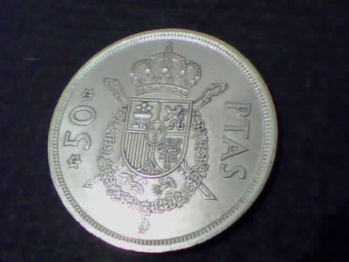 Espanha Moeda Soberba 50 Pesetas 1975 - Carlos I - Linda