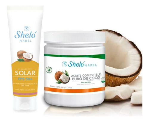 Aceite Comestible De Coco Y Bloqueador Solar Coco Shelo Nabe