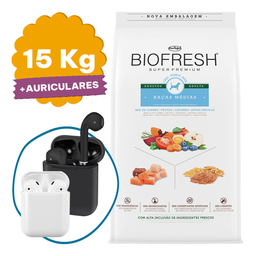 Alimento Biofresh Perro Adulto Raza Mediana 15 Kg + Regalo