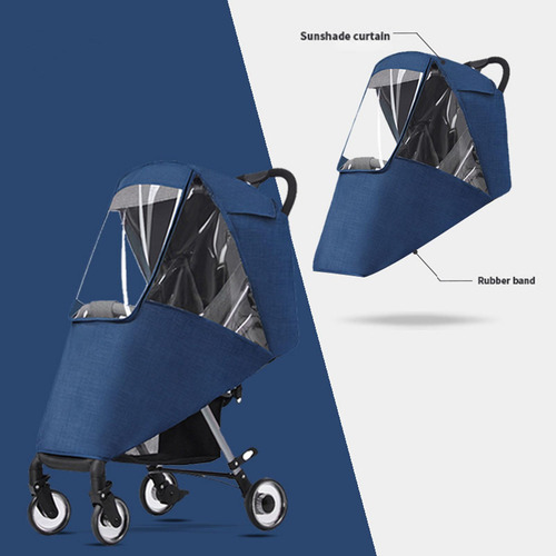 Funda De Lluvia Para Cochecito Accesorio Impermeable Azul