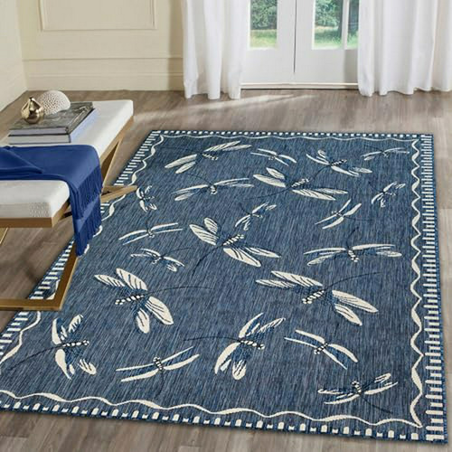 Rug Dragonfly Navy Indoor/outdoor - Decorativo.