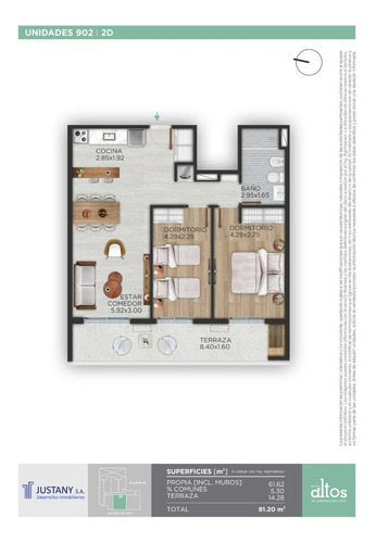 Imagen 2 de 7 de Venta Apartamento 2 Dormitorios Con Parrillero Garage Y Vista Al Mar Centro Altos De Santiago De Chile