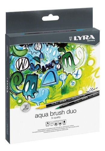 Marcadores Lyra Aquabrush Duo X 24 U.