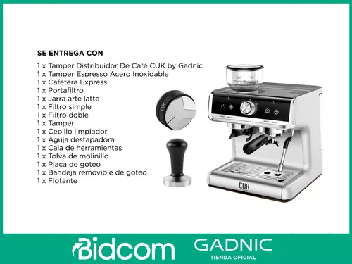 Cafetera Express Gadnic CME11 Barista Pro 1350W 20 Bar Molinillo Incorporado