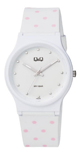 Reloj Mujer Q&q Vp46j056y Color de la correa Blanco