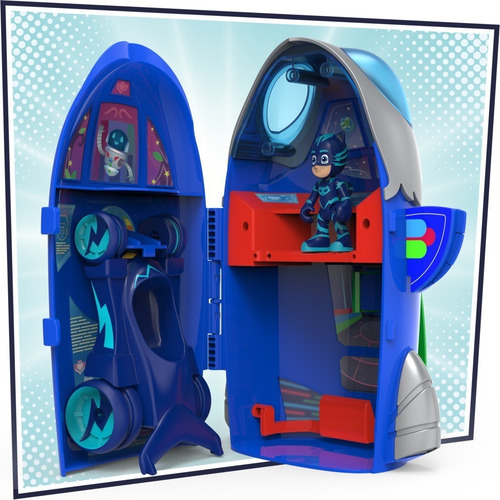 Pj Masks Playset Cuartel General 2 En 1 Hq Gatuno