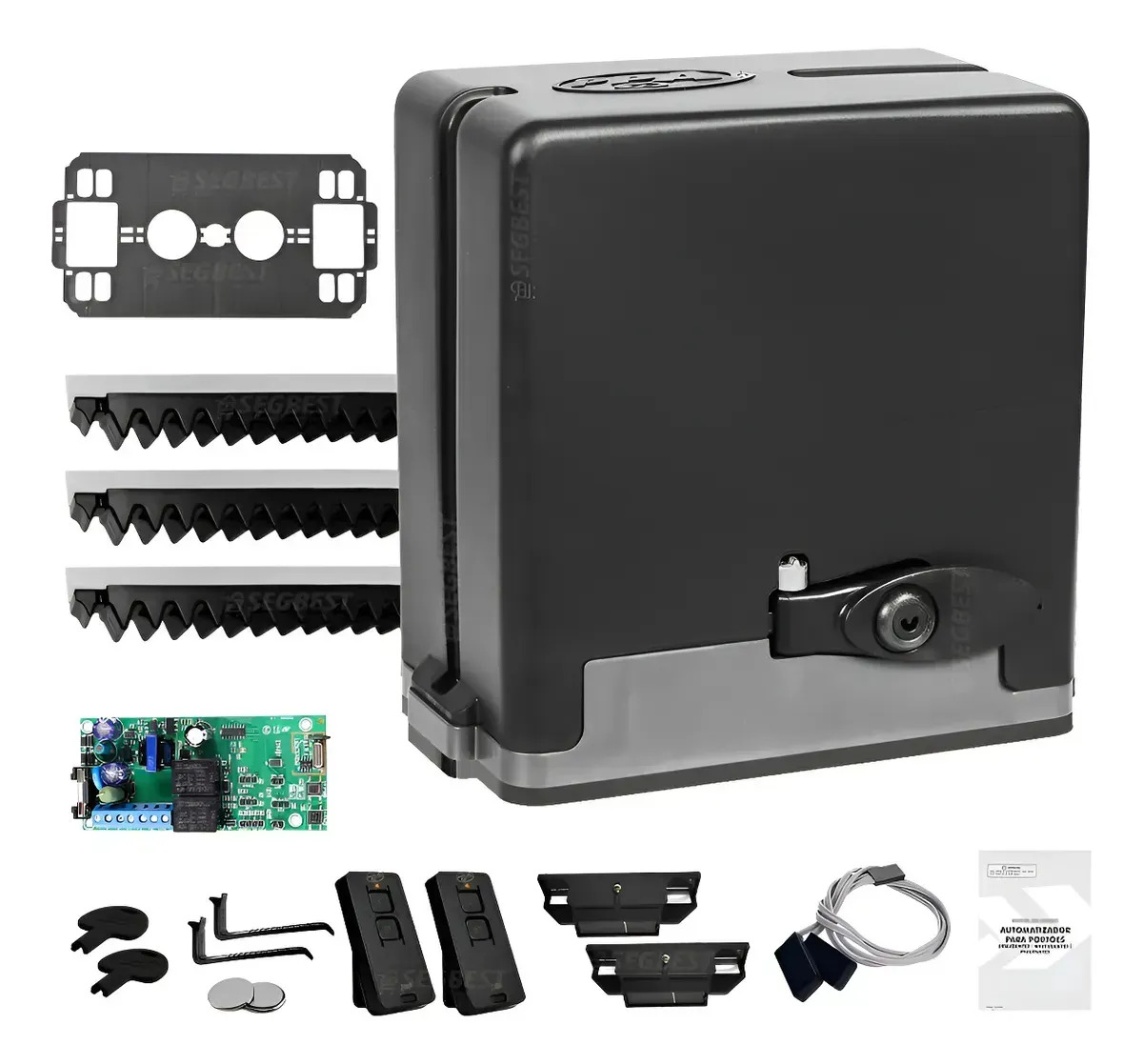 Ppa kit motor portao eletronico Dz Stark home 400 2m Cremalheiras 400kg frequência 60hz tamanho da engrenagem Z14