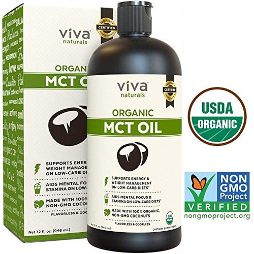 Aceite De Primera Calidad Usda Organic Mct (32 Onzas Líquida
