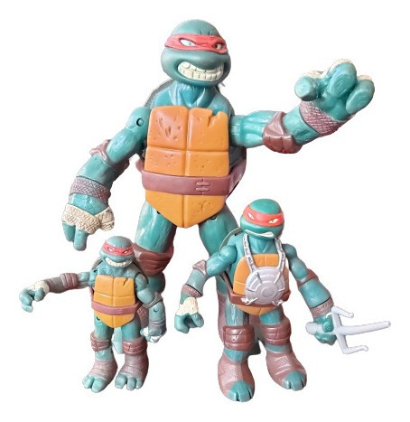 Raphael Tortugas Ninja Tmnt Lote 3 Figuras 1 Con Sonidos