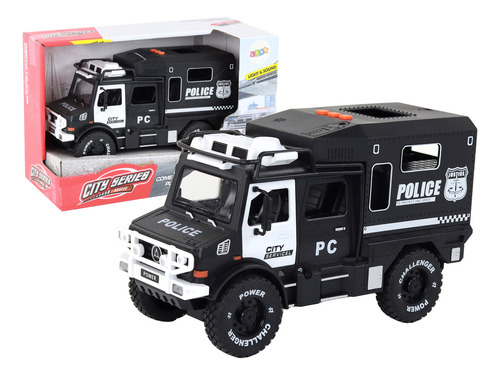 Camion Policia Blindado Carrito Friccion Luz Sonido Juguete Color Multicolor