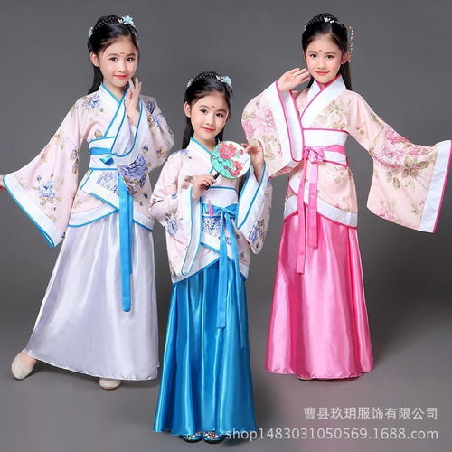 Vestido Tradicional Chino Antiguo Hanfu Para Niñas