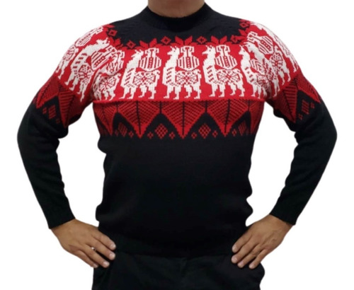 Imagen 1 de 4 de Sweater Pullover Lana Alpaca Llama Talle L Unisex Cantaro