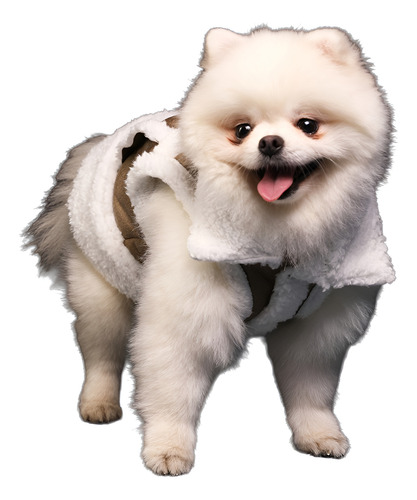 Roupa Pet Colete Roupinha Casaco Bege Para Cachorros Gatos Cor Bege 04