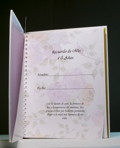 Imagen 6 de 9 de Álbum Xv Años Fotográfico Firmas Recuerdo Blanco Hadas