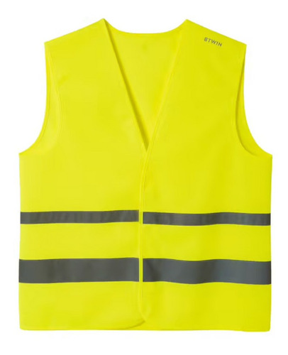 Chaleco Amarillo Fluorescente Para La Visibilidad En Vías