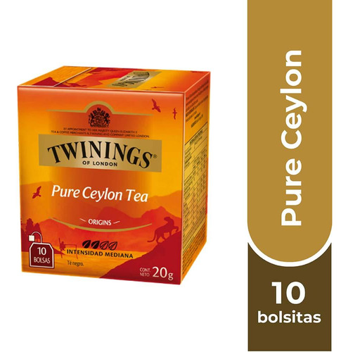 Twinings Té Pure Ceylon  X 10 Bolsitas
