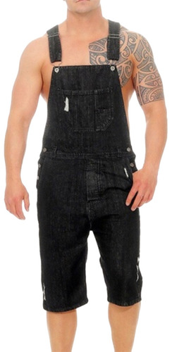 Mono Casual Para Hombre Rompers, Con Bolsillos Rotos