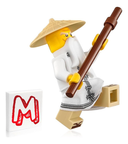 Minifigura Lego Ninjago Movie Sensei Wu Con Bata Blanca 7061