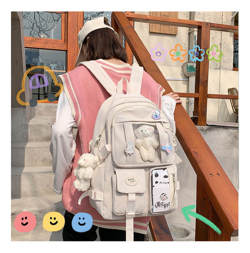 Mochila Impermeable De 16 Pulgadas For Mujer Y Estudiantes