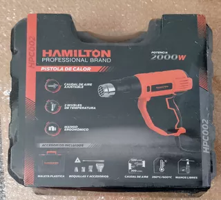 Pistola De Calor Hamilton 2000w + Kit Acc. Sin Uso Sellada